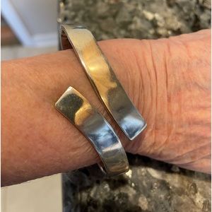 Mexican silver minimalist cuff bracelet